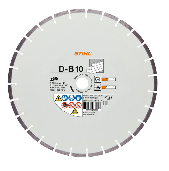 Stihl D-B10 diamond cutting wheel - Concrete - 9-16"