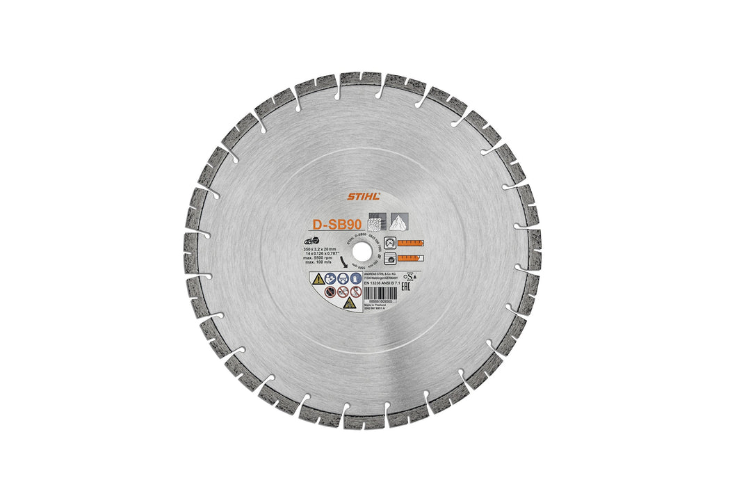 Stihl D-BA90 diamond cutting wheel - Concrete / Asphalt - 12-16"